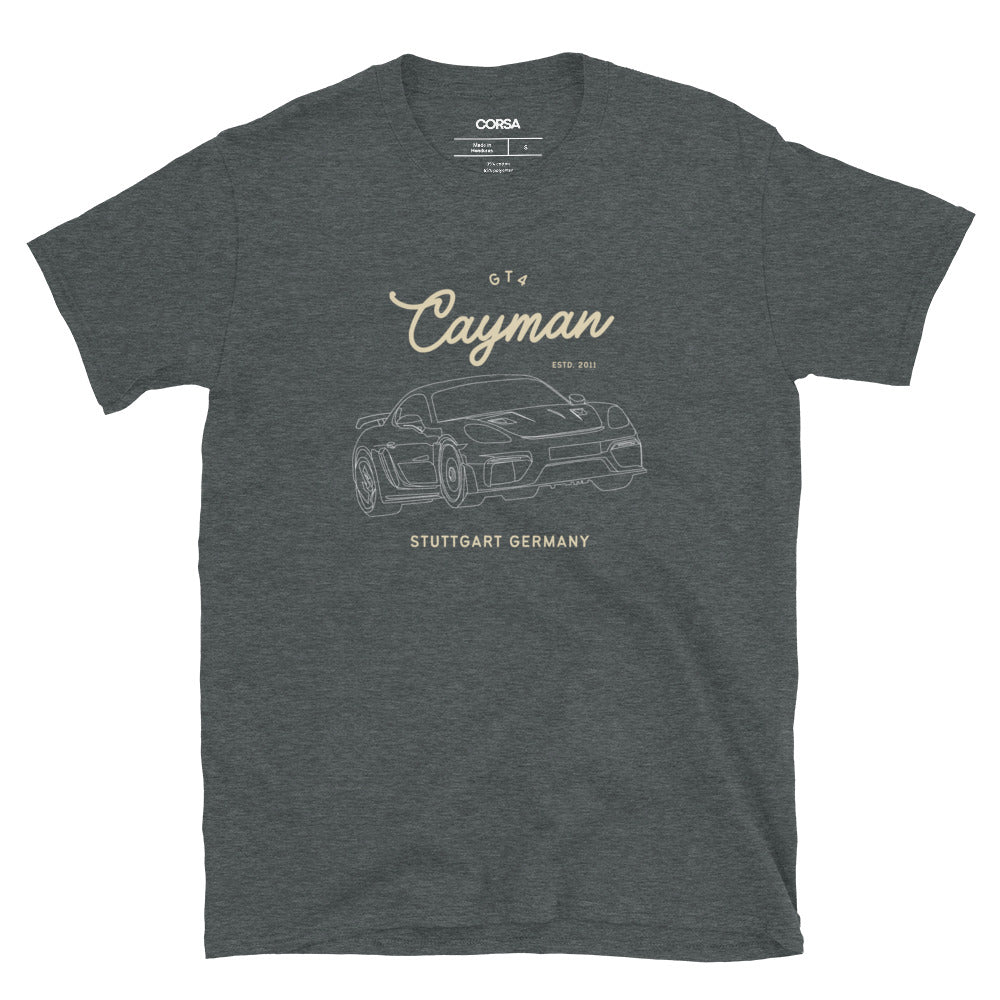 PORSCHE CAYMAN GT4 LINES MEN'S T-SHIRT