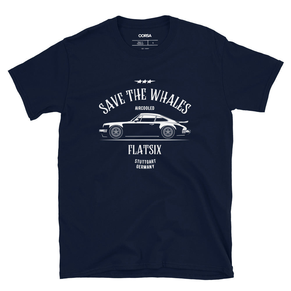 PORSCHE 930 TURBO SAVE THE WHALES MEN'S T-SHIRT